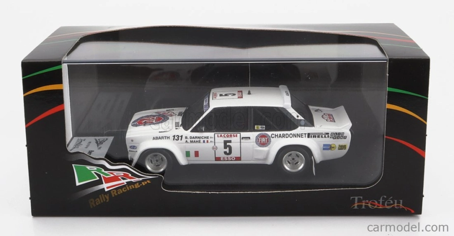 Trofeu Fiat 131 Abarth N 5 Rally Tour De Corse 1980 B.darniche - A.mahe 1:43 Bílá
