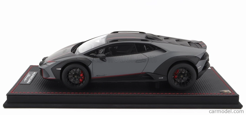 Mr-models Lamborghini Huracan N 63 Sterrato 2022 - Con Vetrina - With Showcase 1:18 Grigio Vulcano - Matná Šedá