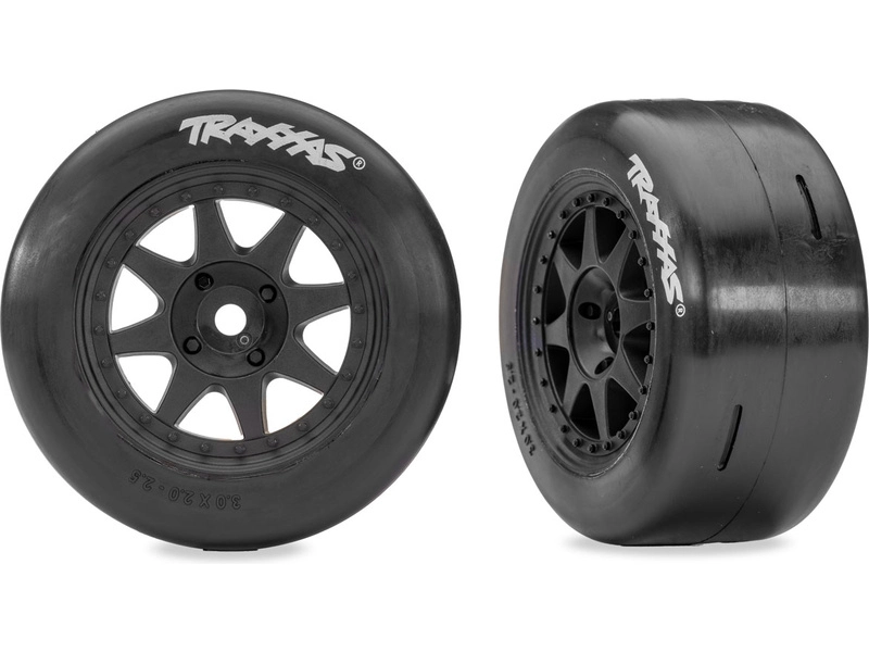 Traxxas kolo, disk 8-spoke, pneu slick (zadní) (2)
