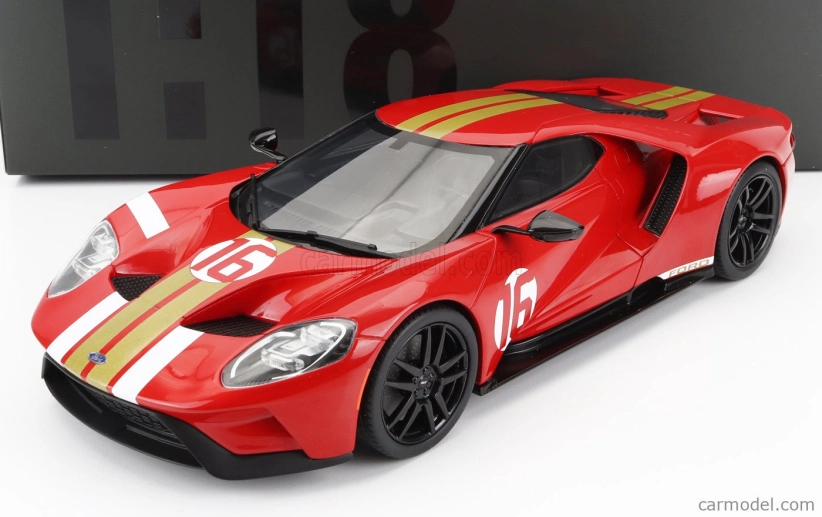 Gt-spirit Ford usa Gt Heritage Edition N 16 Alan Mann 2022 1:18 Červená zlatá