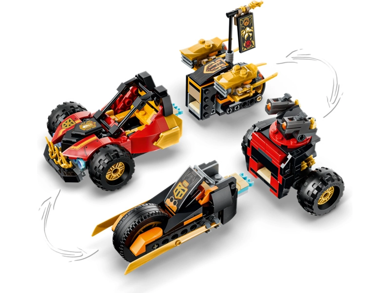 LEGO Ninjago - Kombinovatelná vozidla Kaie a Colea