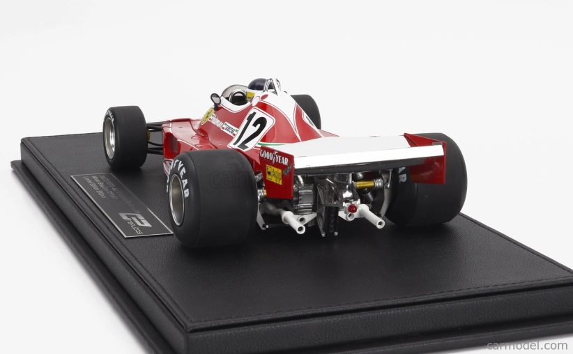 Gp-replicas Ferrari F1  312t2b Team Scuderia Ferrari Spa Sefac N 12 Winner Brazilian Gp (with Pilot Figure) 1977 Carlos Reutemann 1:18 Červená Bílá
