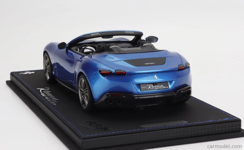 Bbr-models Ferrari Roma Spider Open 2020 - Con Vetrina - With Showcase 1:18 Blu Corsa - Modrá Met