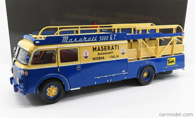 Cmr Fiat 642rn2 Truck Bartoletti Maserati Car Transporter 1957 1:18 Modrá Žlutá
