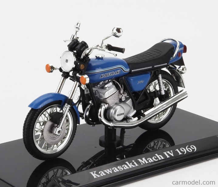 Edicola Kawasaki Mach Iv 1969 1:24 modrá čierna