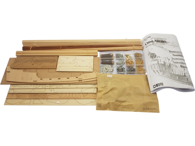 OCCRE Black Swan pirátská loď 1:75 kit