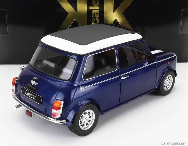 Kk-scale Mini Cooper Sunroof Rhd 1992 1:12 Modrá Met Bílá