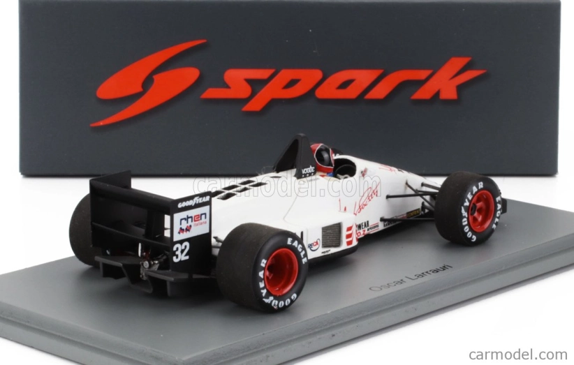 Spark-model Eurobrun F1  Er188 N 32 Monaco Gp 1988 Oscar Larrauri 1:43 Bílá