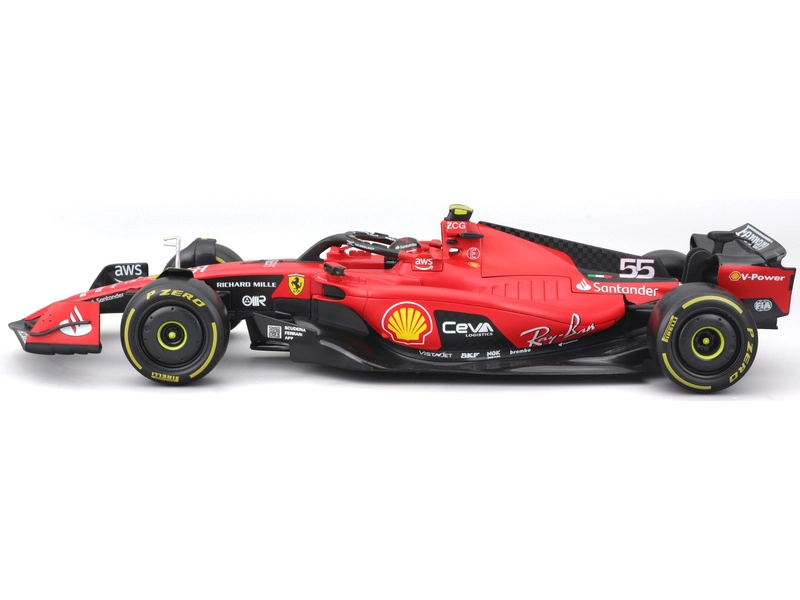 Bburago Ferrari F1 Sf-23 Team Scuderia Ferrari N 55 2023 Carlos Sainz 1:18, červená