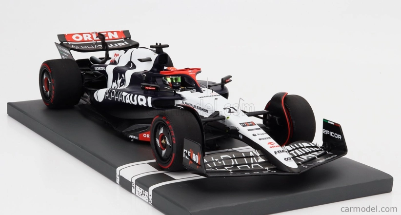 Minichamps Alpha tauri F1  At04 Team Alpha Tauri N 21 Season 2023 Nyck De Vries 1:18 Modrá Bílá