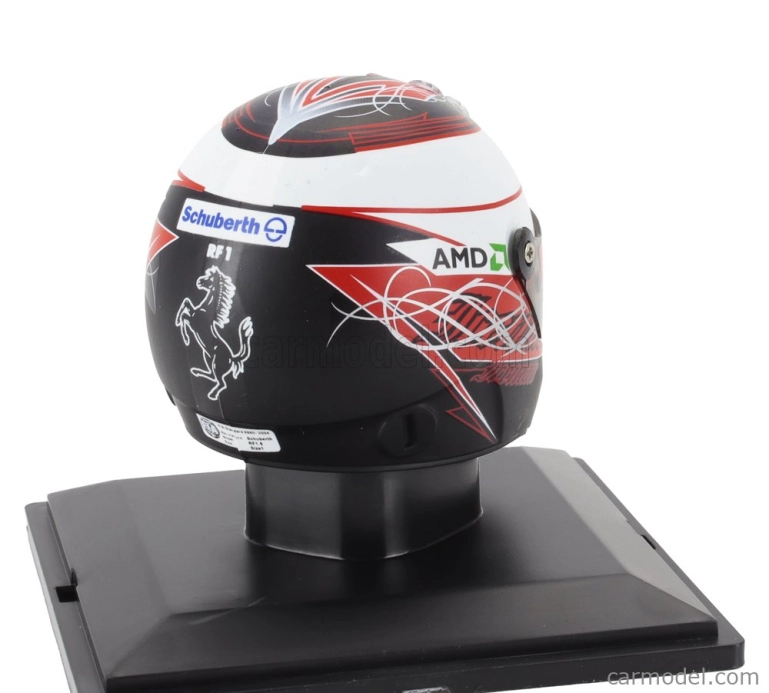 BAZAR – Edicola Helmet F1 Prilba Helmet Kimi Raikkonen F2007 Team Ferrari, majster sveta sezóny 2007, mierka 1:5, čierna, biela, červená