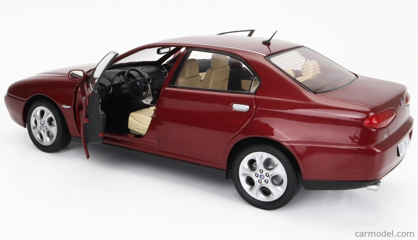 Mitica-diecast Alfa romeo 166 3.0 V6 1998 – Beige Interior 1:18 Rosso Proteo Met Red