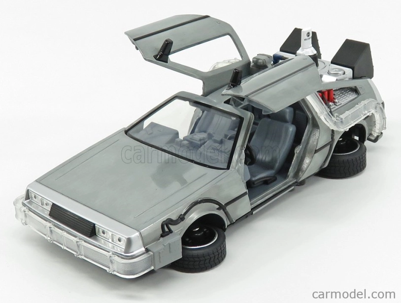 Jada De lorean Time Machine - Back To The Future 2 - Ritorno Al Futuro 2 - With Hoover Mode And Lights 1:24 Silver