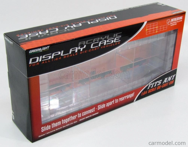 Greenlight Vetrina display box Lungh.cm 31.0 X Largh.cm 5.8 X Alt.cm 10.8 (lunghezza Interna Cm.10.0 Altezza Interna Cm 5.0) 1:64 Plastový Displej
