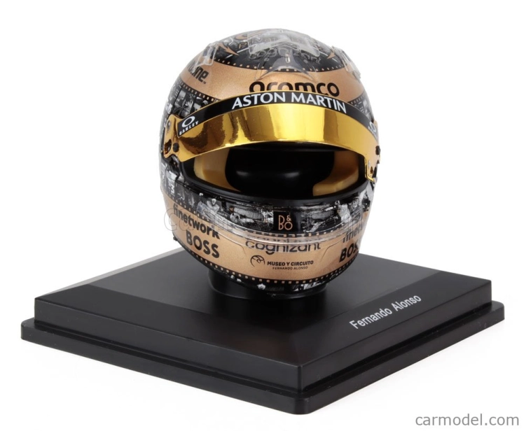 Spark-model Bell helmet Casco Helmet F1 Fernando Alonso Team Aston Martin Aramco Cognizant N 14 Mexico Gp 2024 1:5 Různé