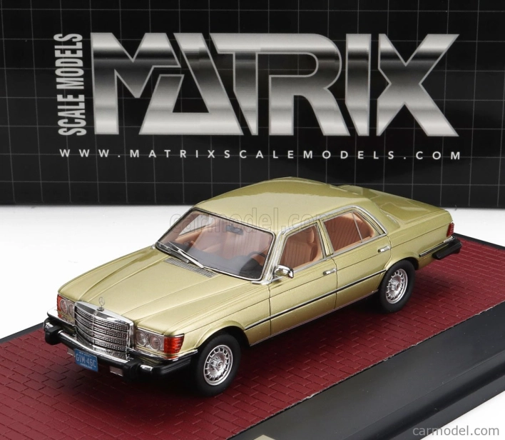 Matrix scale models Mercedes benz S-class 300sd Turbodiesel (w116) Usa Version 1977 1:43 Gold Met