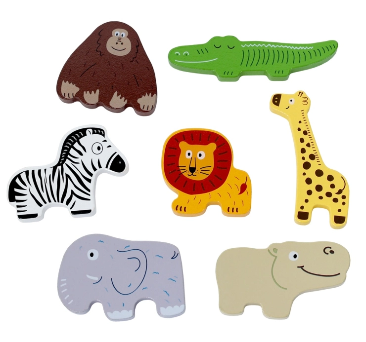 2Kids Toys Dřevěné puzzle Safari propojitelné