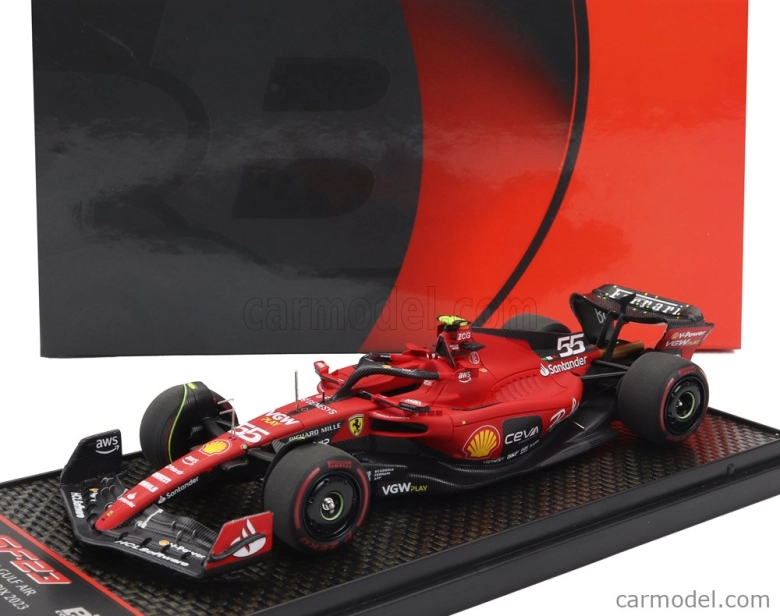 Bbr-models Ferrari F1 Sf-23 Team Scuderia Ferrari N 55 4th Bahrain Gp 2023 Carlos Sainz 1:43 Red Black