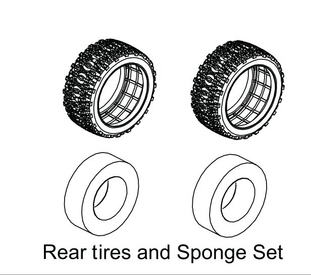 1210018 - Rear Tire & Sponge Set - Buggy (2)