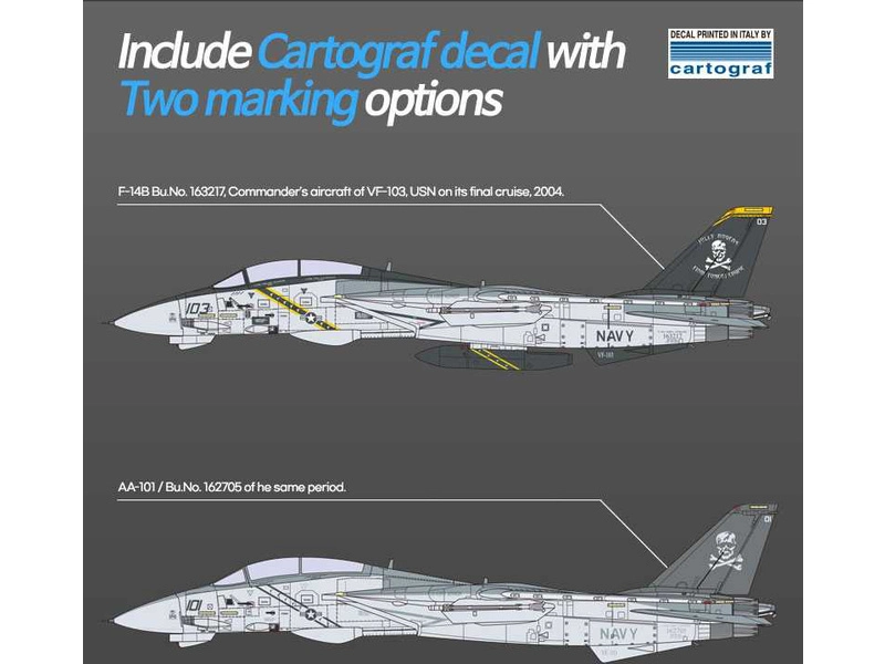 Academy Grumwan F-14B USN „VF-103 Jolly Rogers“ (1:72)