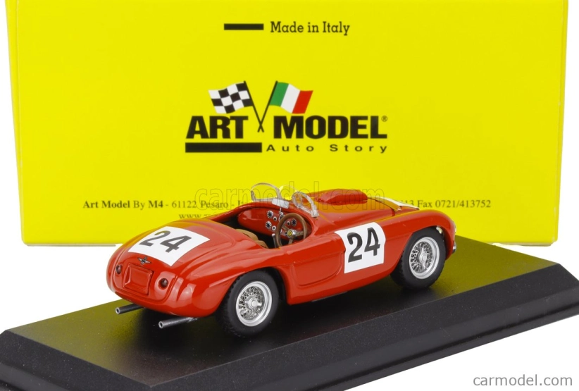Art-model Ferrari 195s Spider 2.3l V12 Team Luigi Chinetti N 24 24h Le Mans 1950 Luigi Chinetti - Pierre Louis Dreyfus 1:43 Red