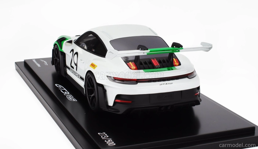 Spark-model Porsche 911 992 Gt3 Rs N 29 Racing Coupe Jo Siffert Tribute 2023 - Con Vetrina - S vitrínou 1:18 bielo-zelená