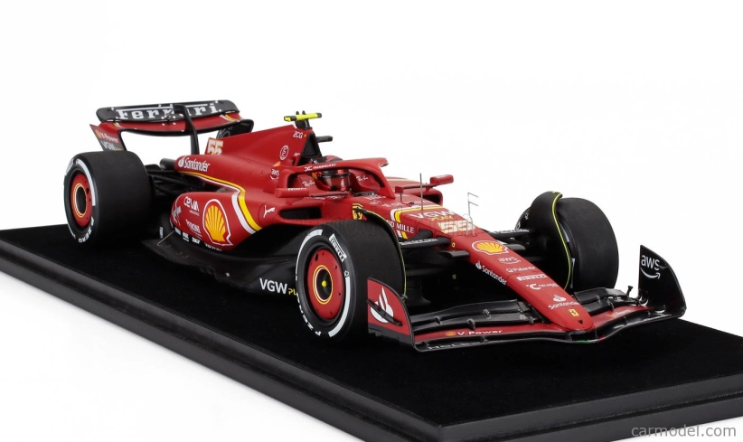 Looksmart Ferrari F1  Sf-24 Team Scuderia Ferrari N 55 Winner Australian Gp 2024 Carlos Sainz - Con Vetrina - With Showcase 1:18 Červená Černá