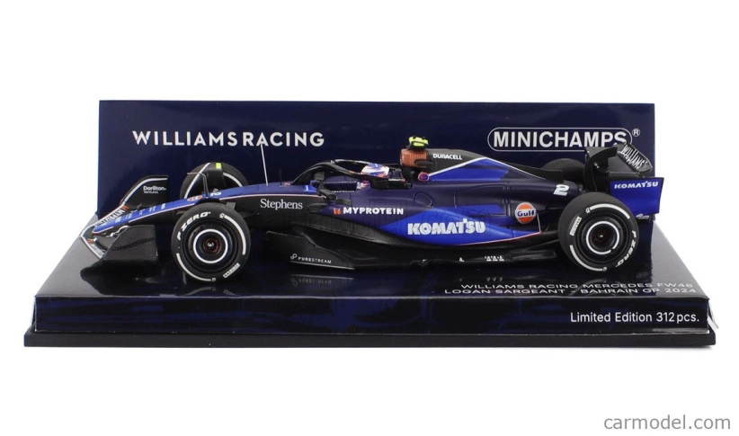 Minichamps Williams F1 Fw46 Team Williams Racing N 2 Season 2024 Logan Sargeant 1:43 2 Tóny Modré