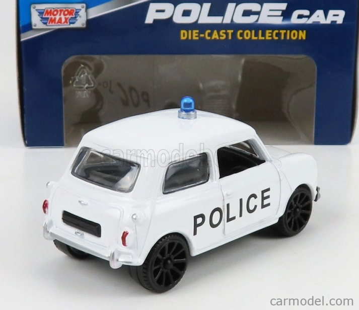 Motor-max Mini Cooper Police 1965 1:43 biely