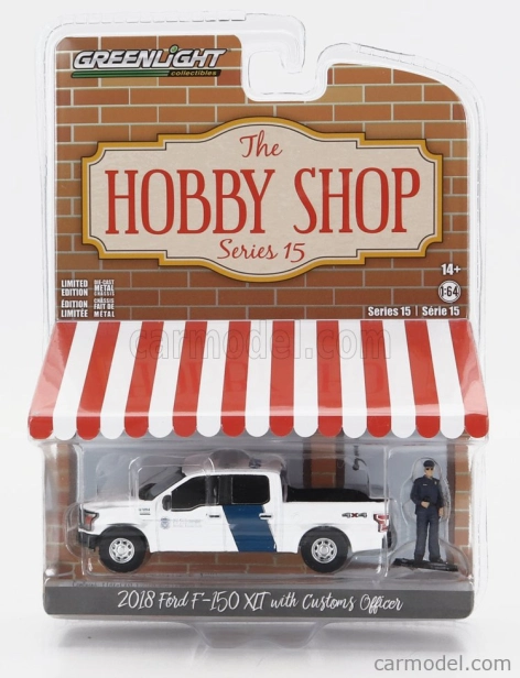 Greenlight Ford usa F-150 Xlt Pick-up s colníkom 2018 1:64 biela