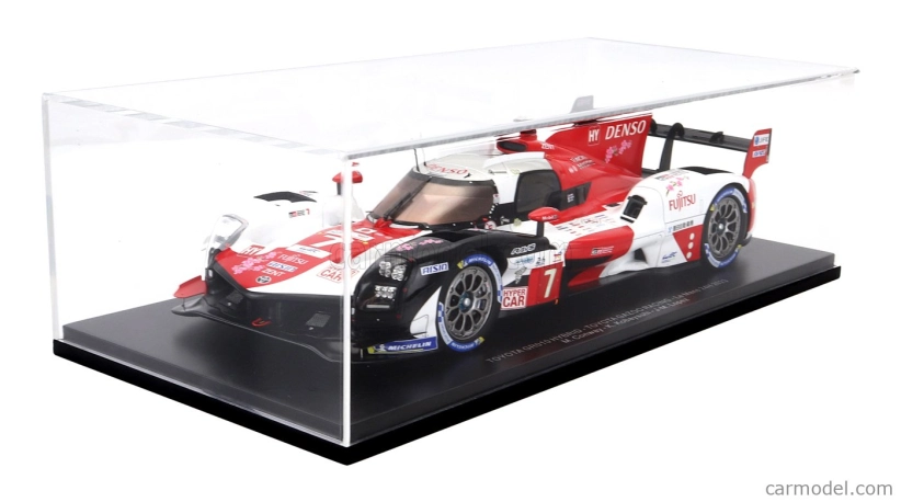 Spark-model Toyota Gr010 3.5l V6 Twin Turbo Hybrid Team Gazoo Racing N 7 24h Le Mans 2023 Mike Conway - Kamui Kobayashi - Jose Maria Lopez 1:18 Biela červená