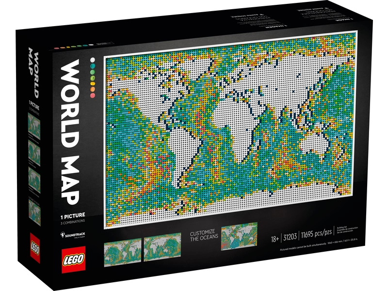 LEGO ART - Mapa světa