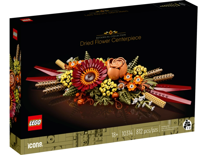 Ikony LEGO - dekorácie zo sušených kvetov