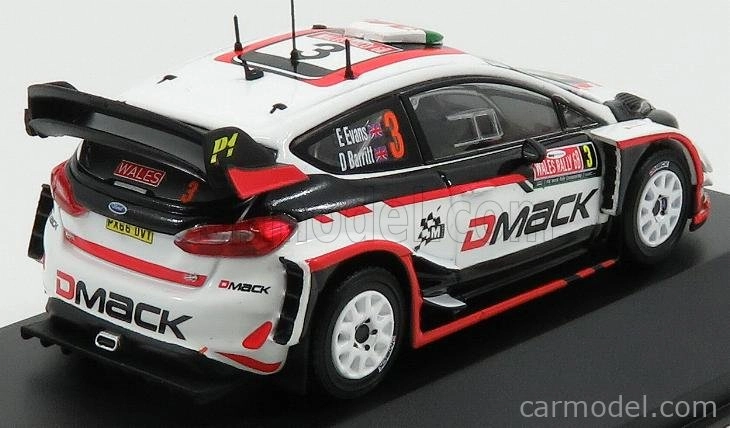 Minipartes Ford england Fiesta Wrc N 3 Winner Rally Wales 2017 E.evans - D.barritt 1:43 Biela čierna červená