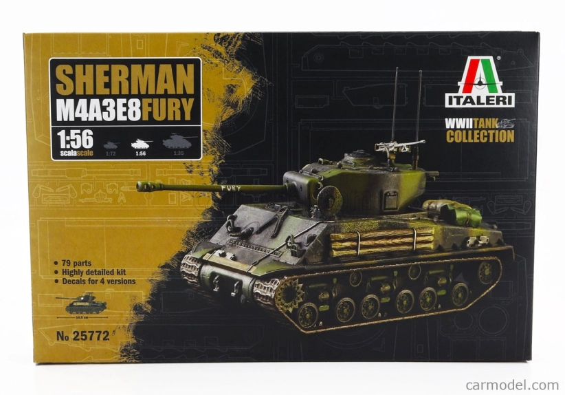Talianeri Tank M4a3e8 Sherman Miltary 1945 1:56 /