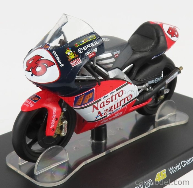 Edicola Aprilia Rsw 250cc N 46 Sezóna 1998 Valentino Rossi 1:18 Červená Biela Čierna