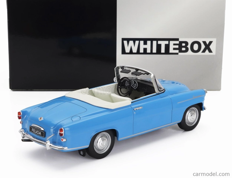 Whitebox Škoda Felicia Cabriolet otvorený 1959 1:24 svetlomodrá