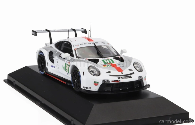 Ixo-models Porsche 911 991-2 4.2l Team Porsche Gt N 91 Winner Lmgte Pro Class 24h Le Mans 2022 Gianmaria Bruni - Richard Lietz - Frederic Makowiecki 1:43 Biela Sivá Červená