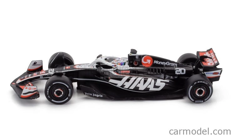 Spark-model Haas F1 Fw24 Team Moneygram Haas N 20 Season 2024 Kevin Magnussen 1:64 Černá Bílá