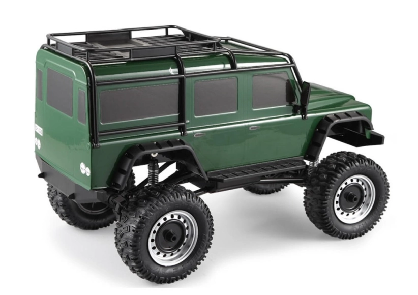 RC crawler Double E Defender, zelená + náhradné batérie