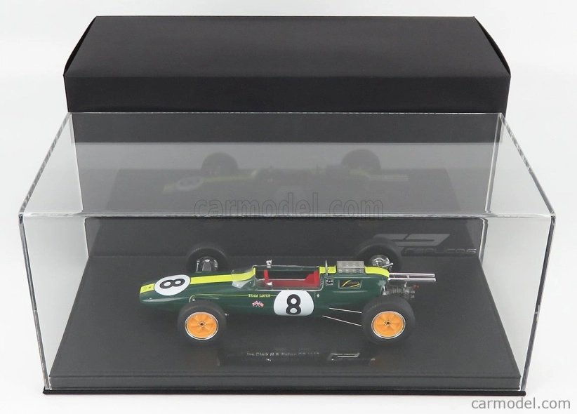 Gp-replicas Lotus F1 Climax 25 N 8 World Champion Winner Italy Gp 1963 Jim Clark - Con Vetrina - With Showcase 1:18 Zelená Žlutá