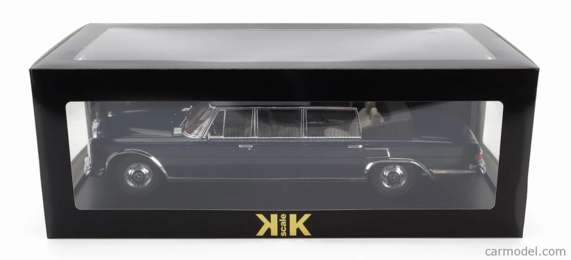 Kk-scale Mercedes benz S-class 600 Pullman (w100) Landaulet Semiconvertible 1964 1:18 Dark Blue