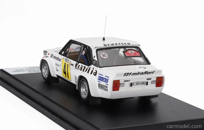 Trofeu Fiat 131 Abarth (night Version) N 1 Rally Montecarlo 1978 Patrick Lier - Jean Robert Corthay 1:43 Bílá