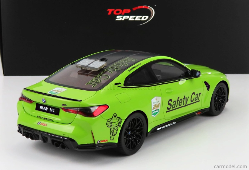 Truescale BMW 4-series M4 M-performance (g82) Safety Car 24h Daytona 2022 1:18 Světle Zelená Met