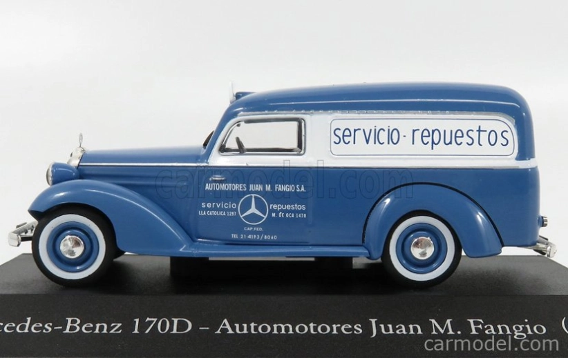 Edícia Mercedes Benz 170d Van Mercedes - Automotores Juan Manuel Fangio 1954 1:43 Modrá biela
