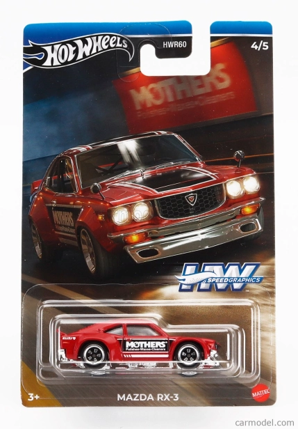 Mattel hot wheels Mazda Rx-3 Custom 1978 1:64 Red