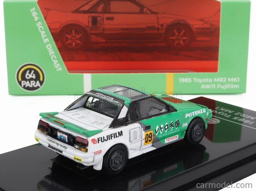 Paragon-models Toyota Mr2 Mki N 09 Aw11 Fujifilm Lhd 1995 1:64 Zelená Bílá