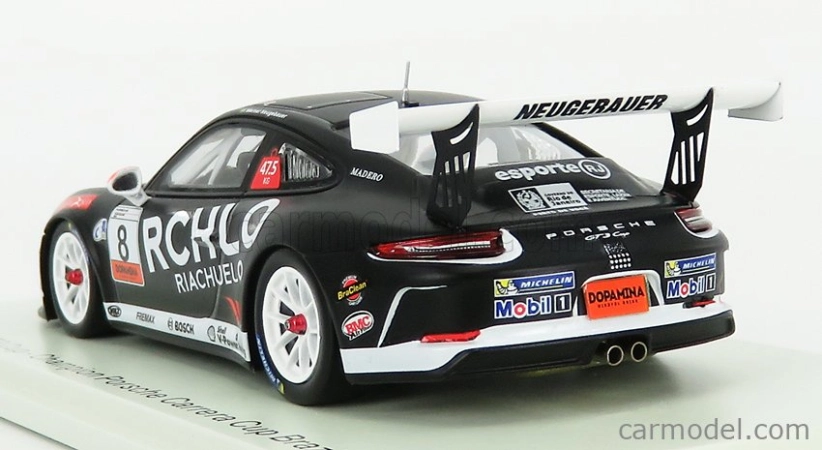 Spark-model Porsche 911 991 Gt3 Cup N 8 Champion Porsche Carrera Cup Brazil 2018 W.neugebauer 1:43 Black