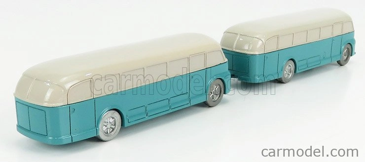 Officina-942 Fiat 666rn Bus Con Rimorchio Viberti Parigi 1946 1:76 Svetlo modrá sivá