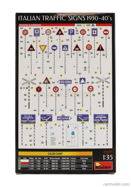 Miniart Accessories Segnali Stradali - Italian Traffic Signs 1930-1940 1:35 /